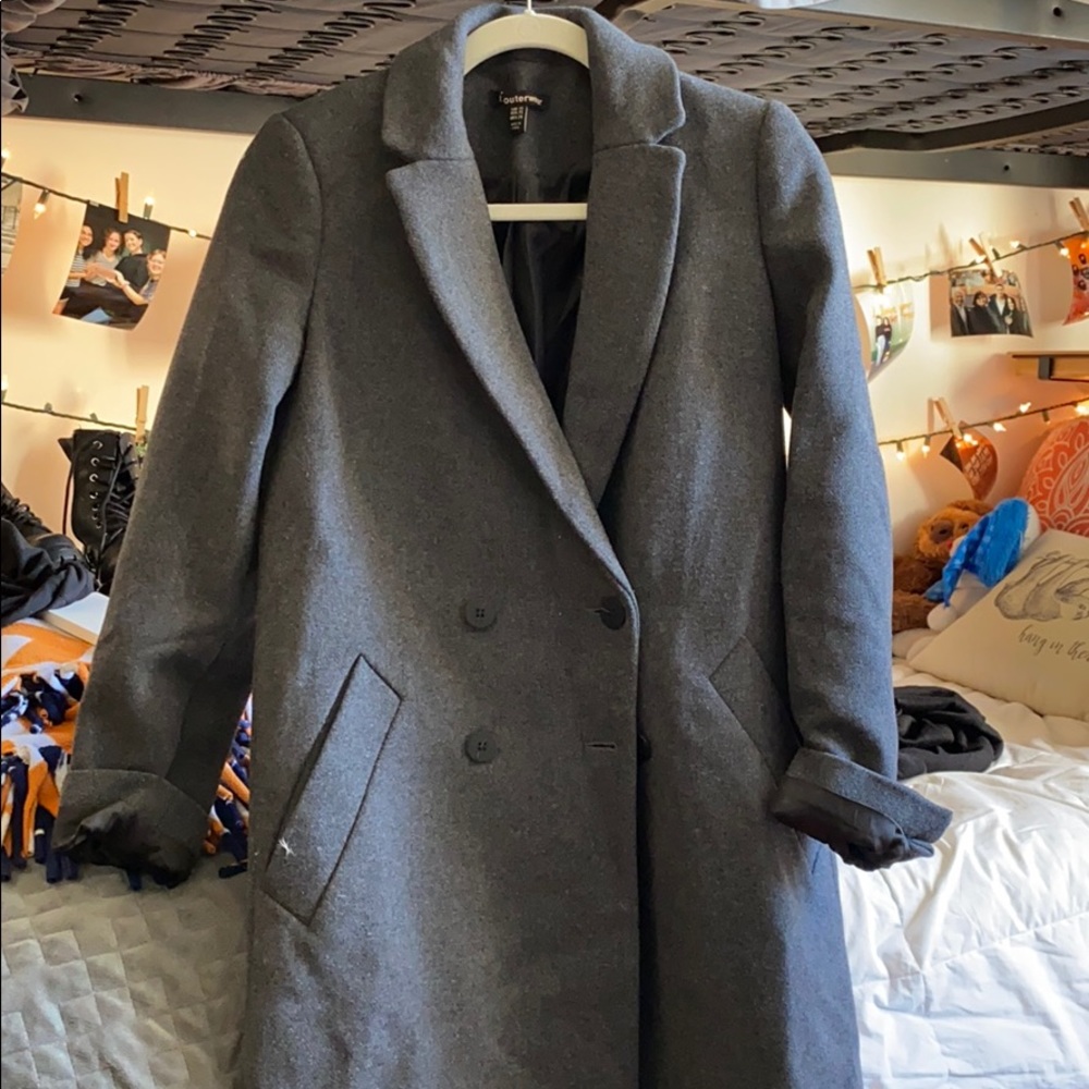 Charcoal Grey Pea Coat